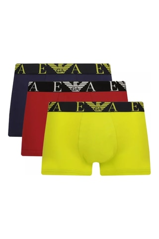 3 boxers - Bleu marine et rouge