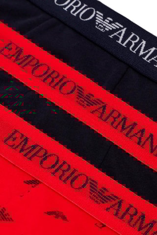 3 boxers - Bleu marine, noir et rouge