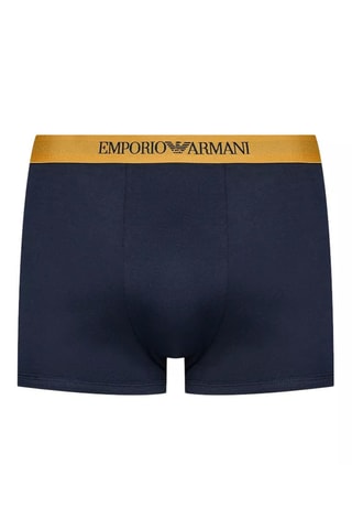 3 boxers - Bleu marine et orange