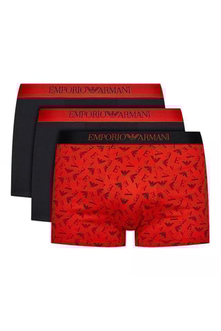 3 boxers - Noir et rouge