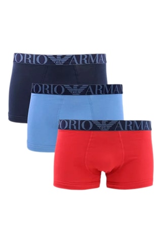 3 boxers en coton biologique - Rouge