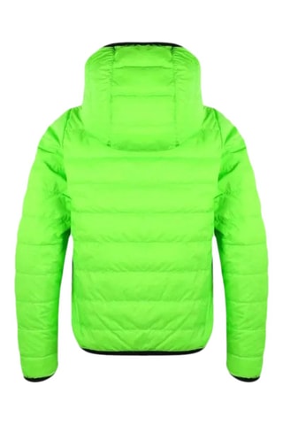 Doudoune réversible à capuche - Noir et vert fluo