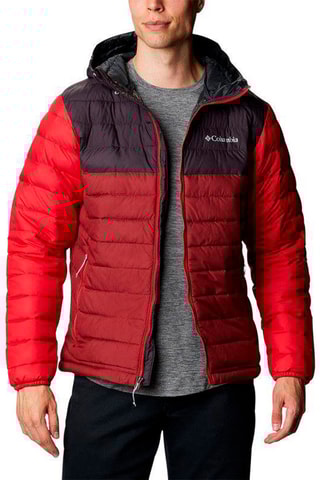 Doudoune à capuche Powder Lite Rouge et noir