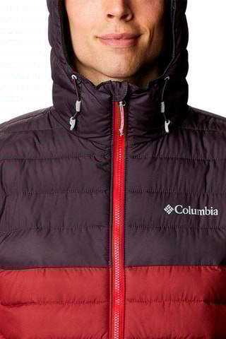 Doudoune à capuche Powder Lite Rouge et noir