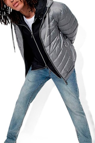 Doudoune à capuche Gris