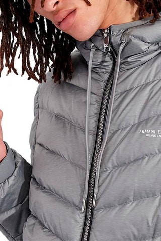 Doudoune à capuche Gris