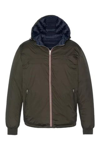 Doudoune à capuche - Bleu marine et kaki