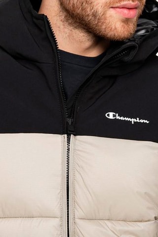 Doudoune à capuche - Beige et noir