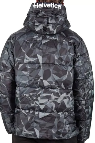 Doudoune à capuche Isola - Noir et gris