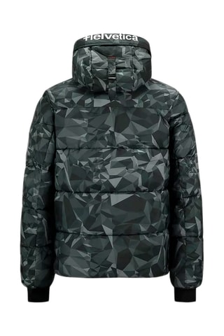 Doudoune à capuche Isola - Noir et gris