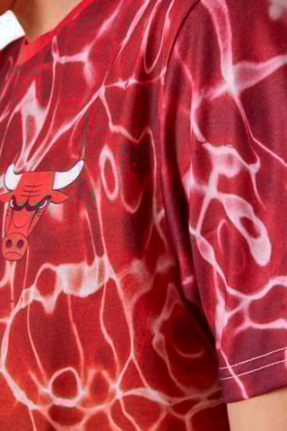 T-shirt NBA Tm Color Wtr Print Chicago Bulls - Rouge et moutarde
