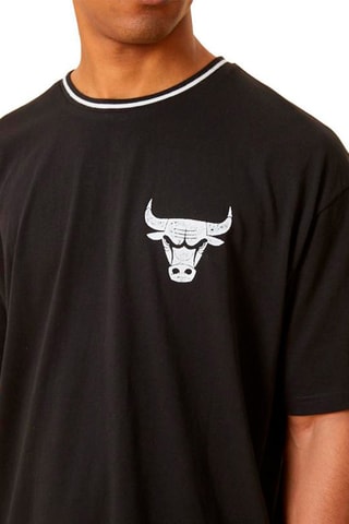 T-shirt Distressed Chicago Bulls - Noir et blanc