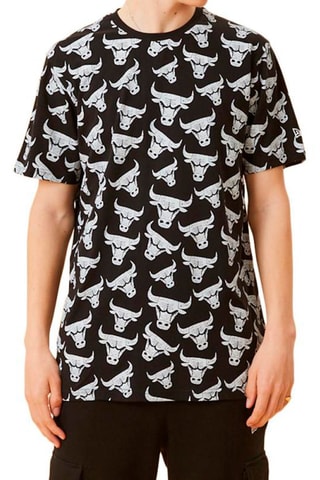 T-shirt Distressed Logo Chicago Bulls - Noir et blanc