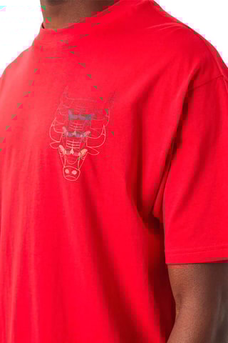 T-shirt NBA Oversize Chicago Bulls - Rouge