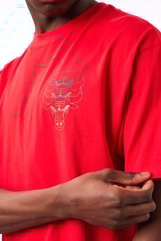 T-shirt NBA Oversize Chicago Bulls - Rouge