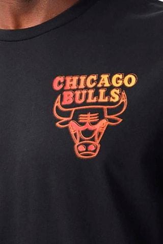 T-shirt NBA Neon Fade Chicago Bulls - Noir