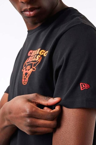 T-shirt NBA Neon Fade Chicago Bulls - Noir