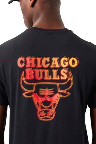 T-shirt NBA Neon Fade Chicago Bulls - Noir