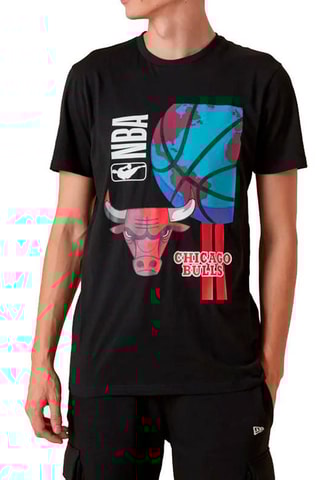 T-shirt NBA Bball Globe Grap Chicago Bulls - Noir et turquoise
