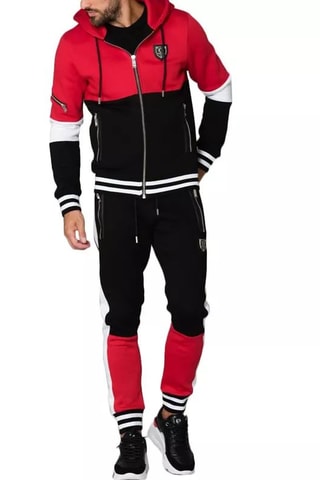 Sweat à capuche - Rouge et noir