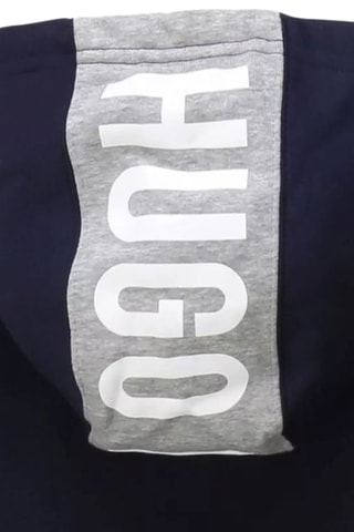 Sweat à capuche - Bleu marine et blanc