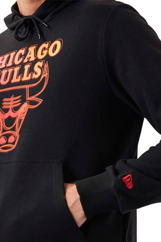 Sweat à capuche NBA Neon Fade Chicago Bulls - Noir