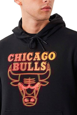 Sweat à capuche NBA Neon Fade Chicago Bulls - Noir