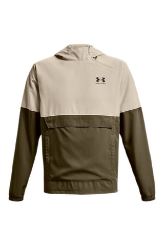 Sweat à capuche Woven Asymetrical - Beige et kaki