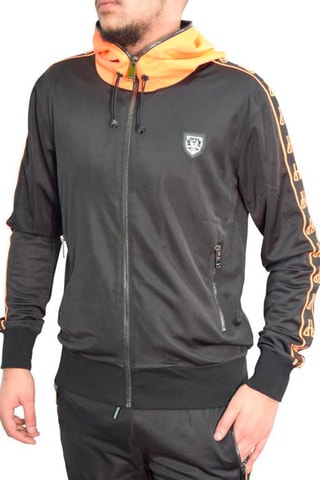 Sweat à capuche Iowa - Noir et orange