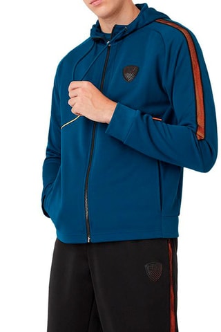 Sweat à capuche - Bleu et orange