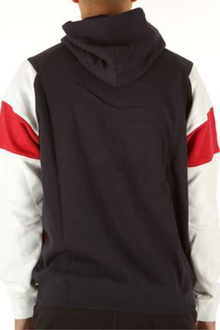 Sweat à capuche - Bleu marine et blanc