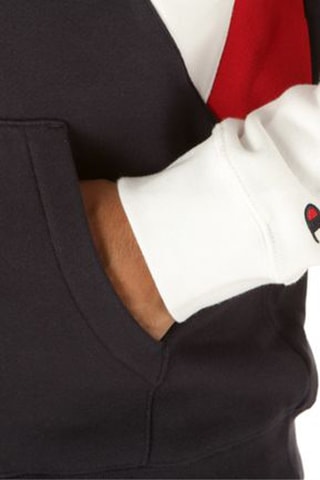 Sweat à capuche - Bleu marine et blanc