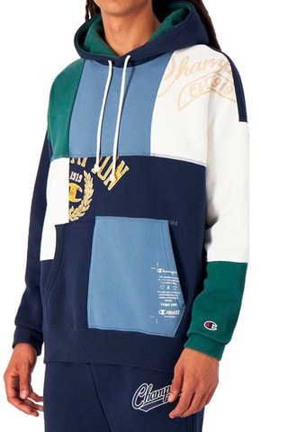 Sweat à capuche - Bleu marine et vert