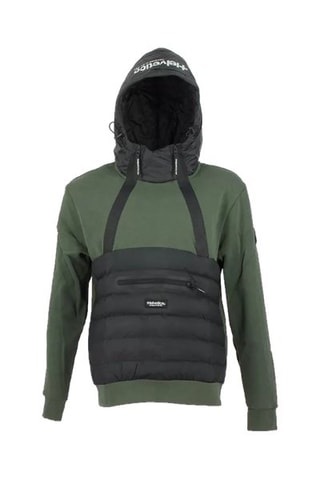 Sweat à capuche Melton - Kaki