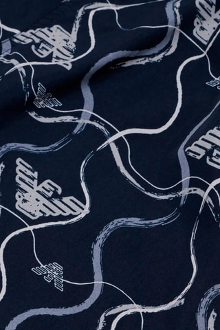 Short de bain - Bleu marine et blanc