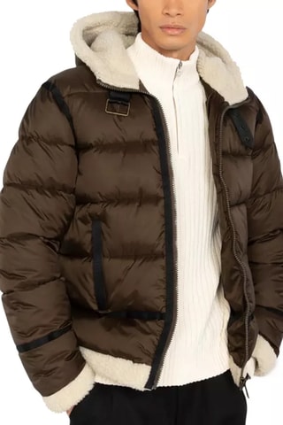 Doudoune à capuche Bombardier - Marron