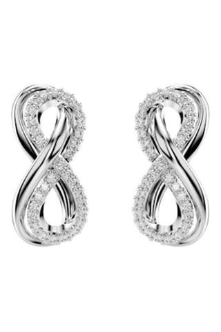 Puces ornées de cristaux Swarovski Hyperbola - Argenté et blanc