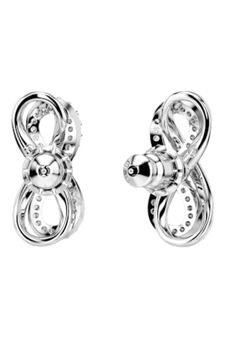 Puces ornées de cristaux Swarovski Hyperbola - Argenté et blanc