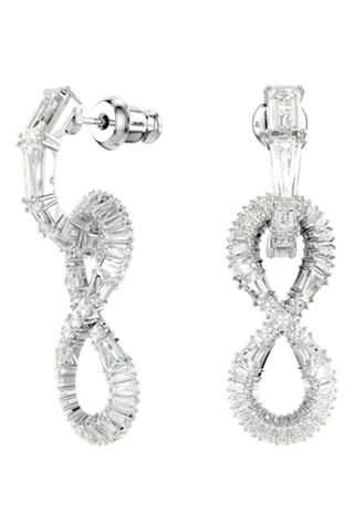 Boucles d’oreilles ornées de cristaux Swarovski Hyperbola - Argenté et blanc