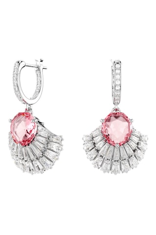 Boucles d’oreilles ornées de cristaux Swarovski Idyllia - Argenté et rose