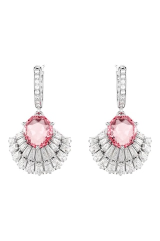 Boucles d’oreilles ornées de cristaux Swarovski Idyllia - Argenté et rose