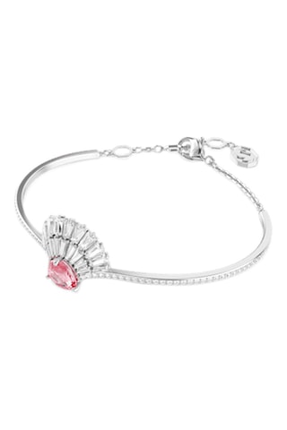 Jonc orné de cristaux Swarovski Idyllia - Argenté et rose