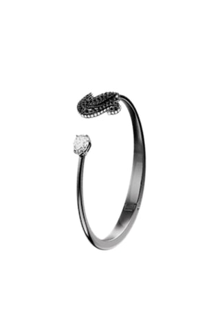 Jonc orné de cristaux Swarovski Swan - Noir