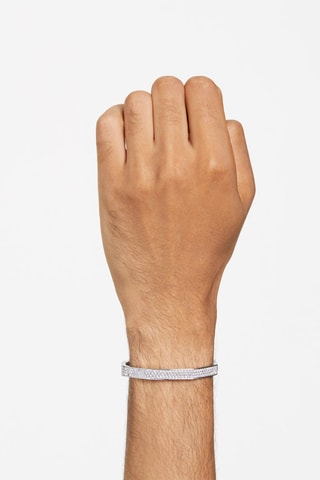 Jonc orné de cristaux Swarovski Dextera - Blanc