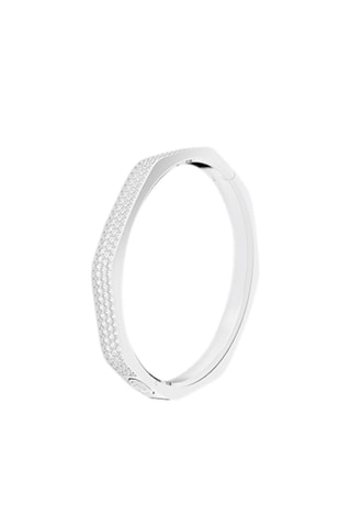 Jonc orné de cristaux Swarovski Dextera - Blanc