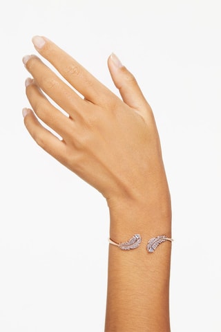 Jonc orné de cristaux Swarovski Idyllia - Plaqué or rose