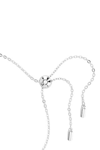 Bracelet orné de cristaux Swarovski Swan - Argenté et blanc