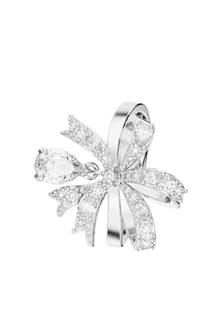 Bague ornée de cristaux Swarovski Hyperbola - Blanc