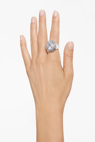 Bague ornée de cristaux Swarovski Mesmera - Blanc