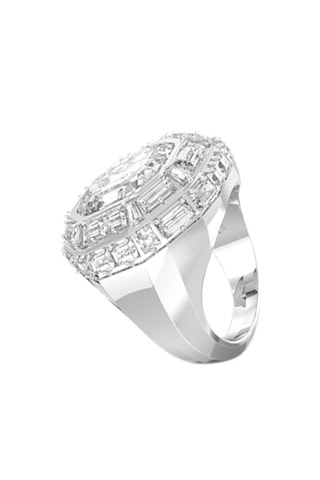 Bague ornée de cristaux Swarovski Mesmera - Blanc